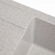 Кухонна мийка кам'яна Модус сірий Solid. Гранітна прямокутна з крилом зі штучного каменю раковина - зображення 2