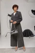 Короткий классический жакет с асимметричным низом Lurex Темный серый One Size (3388) - изображение 3