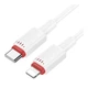 Кабель USB Borofone BX110, PD27W, Type-C to Lightning, 1m, Белый - изображение 1