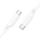 Кабель USB Borofone BX81, Type-C to Type-C, PD 60W, 1m, білий - зображення 1