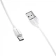 Кабель BOROFONE BX19 USB to Type-C 3A, 1m, PVC, TPE connectors, White (6931474701800) (18907) - изображение 1