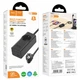 Сітковий підовжувач HOCO NS9 Wisdom 1-position (PD67W/3C1A) desktop socket (EU/GER) Black (6942007638494) (18935) - зображення 2