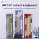 Механическая проводная клавиатура AJAZZ AK680 / Hot-Swap / Red Switch / Red - изображение 4