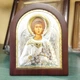 Янгол Охоронець, грецька срібна ікона з позолотою Silver Axion 18*15 см - зображення 3