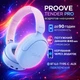 Наушники беспроводные Bluetooth c микрофоном и шумоподавлением Proove Tender Pro |BT6.0/AUX, 90H, ANC/ENC| Pink-blue - изображение 1