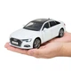 Металлическая машинка Audi A6L 1:24 Автопром — белая, свет, звук, двери - изображение 5