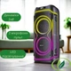 Портативная акустическая колонка ZXX-5530 Bluetooth-колонка с двумя динамиками и подсветкой Аккуляторная колонка с пультом и 2 микрофонами - изображение 1