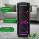 Караоке-колонка на колесах ZXX-6510 Bluetooth колонка з мікрофонами та пультом Акустична акумуляторна колонка з LED-підсвіткою - зображення 1