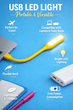 Гибкая Лампа LED USB Фонарик для Павербанка Ноутбука, Желтый - изображение 2