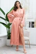 Длинный шелковый халат Mia-Amore 3899 L/XL Пудра - изображение 4