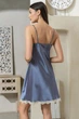 Нічна атласна сорочка Mia-Amore 8730-4 48(XL) Синій - зображення 3
