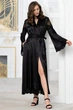 Женский шелковый халат Mia-Amore 3899-1 L/XL Черный - изображение 2