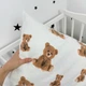 Детское постельное белье из натурального хлопка для кровати 160х80 см с пододеяльником 140х110 см Oh My Kids Oh My Kids «Brown Bears» бежевый - изображение 2