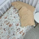 Комплект дитячої постільної білизни у ліжечко 120х60 см Oh My Kids «Лисички совенята» бежевий - зображення 9