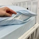 Однотонное детское постельное белье 160х80 см с пододеяльником 140х110 см Oh My Kids «Light Blue» ранфорс - изображение 2