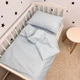 Однотонное детское постельное белье 160х80 см с пододеяльником 140х110 см Oh My Kids «Light Blue» ранфорс - изображение 4