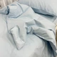 Однотонное детское постельное белье 160х80 см с пододеяльником 140х110 см Oh My Kids «Light Blue» ранфорс - изображение 6
