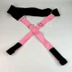 Лента для растяжки эластичная с петлями Stretching Tension Band, универсальный эспандер для стретчинга, йоги и пилатеса, фитнес-резинка с регулируемыми стропами, Розовая с черным, FSB-2-Pink/Black - изображение 3