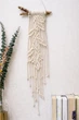Натуральне настінне панно макраме Handmade Leafs з листочками, 25 * 70 см в етно стилі, бохо (5802) - зображення 1