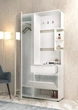 Прихожая Мастер Форм Параллель 1100х360х1970h Белый (Шкаф с зеркалом, вешалка, тумба для обуви) (левосторонняя) 21412 - изображение 3