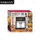 Аерогриль Sokany SK-10066, 9,5 л, чорно-сірий - зображення 3