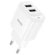 Зарядний пристрій з кабелем 2xUSB/microUSB 1 м HOCO C141A Smart 10.5 W 5 V 2.1 А білий - зображення 4