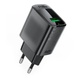 Зарядний блок живлення USB Acefast A90 18 W 2 А 9 V чорний - зображення 1