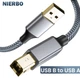 Кабель для принтера USB B to USB A NIERBO 2 метр Сірий - зображення 1