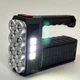 Фонарь аккумуляторный ручной 11 LED+COB с солнечной панелью, переносной светодиодный фонарь-прожектор с 3 боковыми COB-панелями и USB зарядкой для дома, дачи, ремонта, кемпинга и аварийного освещения Черный, LF-1780 - изображение 6