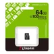 Карта памяти microSDXC, 64Gb, Canvas Select Plus Kingston 000338838 - изображение 3
