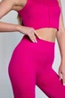 Женские леггинсы клеш с push-up эффектом Giulia Flexing leggins «Sculpt Flare» YZ168 L Violet-baton rouge, бесшовные леггинсы, спортивные, с высокой посадкой - изображение 4