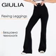 Жіночі легінси кльош Giulia Flexing leggins "Faboluose" XY492 L Black, безшовні лосини, еластичні для спорту - зображення 1