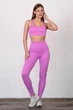 Легінси жіночі обтислі Flexit Urban Chic, декоративні блискавки знизу штанин, високий пояс ultra pink L - изображение 1