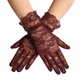 Рукавички жіночі мереживні короткі з оборкою вечірні Honey Fashion Accessories S/M/L бордовий (7-14) - изображение 2