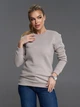 Толстовка світшот класична тепла однотонна ISSA PLUS 14892A XXL сіра (issa2007682781041) - зображення 1