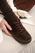 Женские замшевые кроссовки PARADIZE SHOES темно-коричневого цвета 36 размер (стелька 24 см) - изображение 2