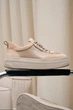 Женские демисезонные кеды PARADIZE SHOES из темно-бежевой кожи с замшевыми вставками на высокой подошве 41 размер (стелька 27 см) - изображение 5
