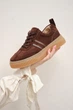 Жіночі демісезонні кеди PARADIZE SHOES із темно-коричневої замші на бежевій підошві 36 розмір (устілка 23,4 см) - зображення 5