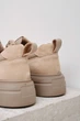 Женские демисезонные кеды PARADIZE SHOES из темно-бежевой кожи с замшевыми вставками на высокой подошве в цвет верха 38 размер (стелька 24,6 см) - изображение 5