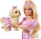 Кукла Barbie Twinning Looks Doll with Pet Dog in Matching Pink Барби в одинаковых нарядах с собачкой, JFP36 - изображение 4