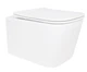 Унитаз подвесной Qtap Crow Rimless, с сиденьем Slim Duroplast/ Soft-close/ Quick Release QT05335171RW - изображение 1