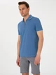 Поло длинное мужское Pierre Cardin G021SZ011-000-2222971(Koyu Mavi) M Голубое (8683858801429) - изображение 5