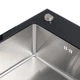 Кухонна мийка Platinum Handmade BLACK GLASS 600x510x200 - зображення 6