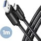 Kabel Axagon USB-C TO USB 3.2 1 m Black BUCM3-AM10AB (8595247906250) - obraz 1