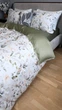 Постельное бельё с резинкой Птички двуспальное 180х215 см, турецкий сатин премиум, наволочки 70х70, 100 % хлопок - изображение 8