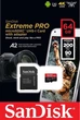 Карта пам'яті microSDXC (UHS-1 U3) SanDisk Extreme Pro A2 64Gb class 10 V30 (R200MB/s,W90MB/s) (adapter) - изображение 2