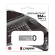 Флеш-накопичувач Kingston USB 3.2 DT Kyson 256GB Silver/Black - изображение 2