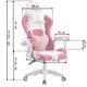 Крісло геймерське Bonro Lady 807 рожево-біле - изображение 8