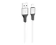 Кабель Hoco X86 Spear silicone charging data cable USB to Lightning (для iPhone 5 6 7 8 X) Белый - изображение 4