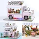 Румбокс «Цветочная машинка Meet Flower Car» с пылезащитным куполом и LED-подсветкой DIY 3D конструктор (AA0038) - изображение 8